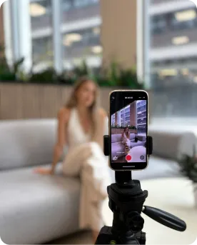 filming creative for the feed