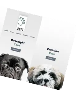 a pet care site