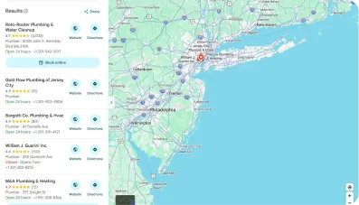 a real Google Maps local pack