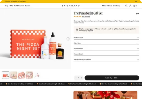 a real product page