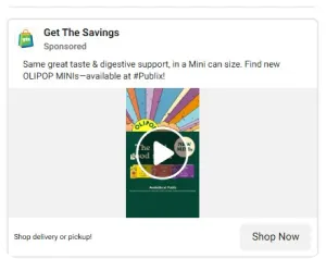 a real video ad (Meta Ad Library)