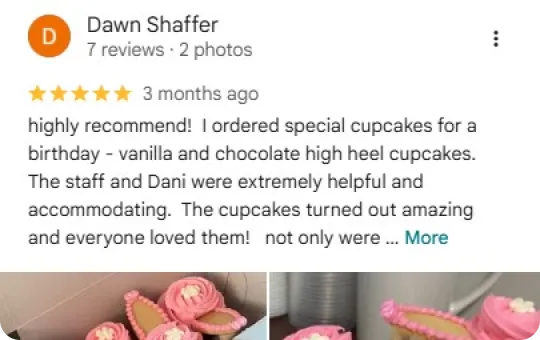 a recent customer review with photos