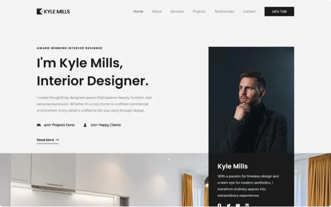 a site on desktop