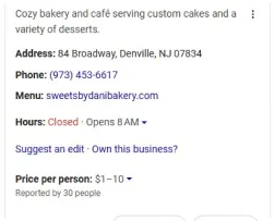 consistent business details on Google