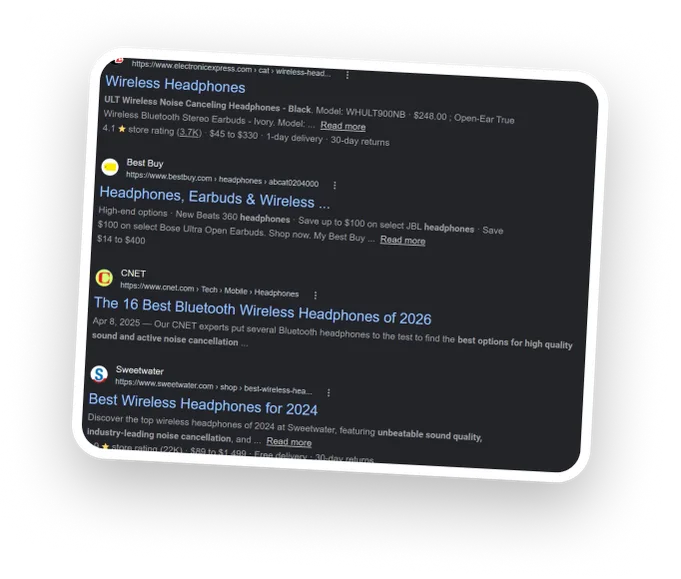Google results
