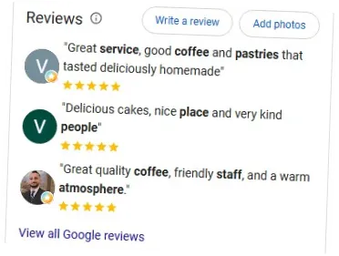 Google reviews