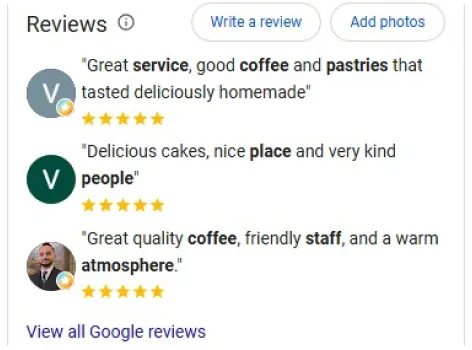 Google reviews