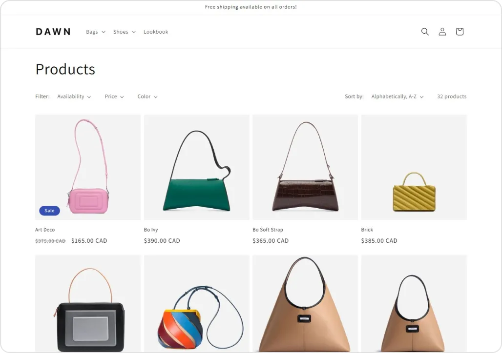grid-only category page