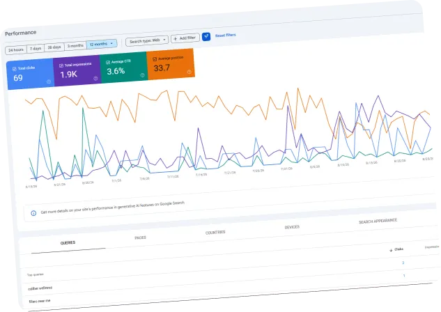 Search Console performance