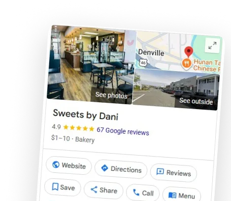 Sweets by Dani, listed as a Bakery