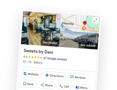 Sweets by Dani, listed as a Bakery