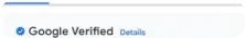 the Google Verified badge