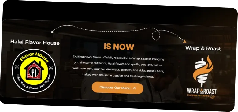 Wrap & Roast, the rebrand announcement on its site