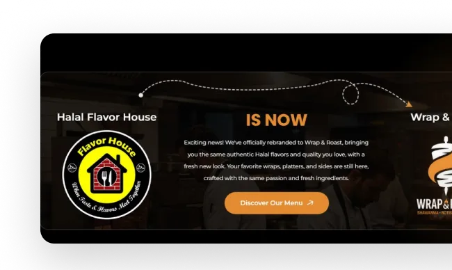 Wrap & Roast, the rebrand announcement on its site