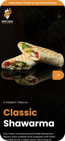 wrapnroast.com on mobile