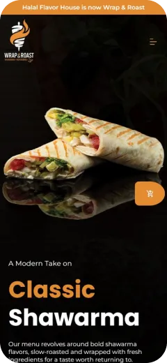 wrapnroast.com on mobile