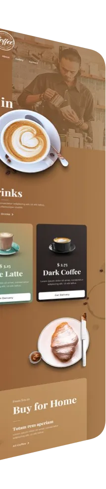 Website design: coffee