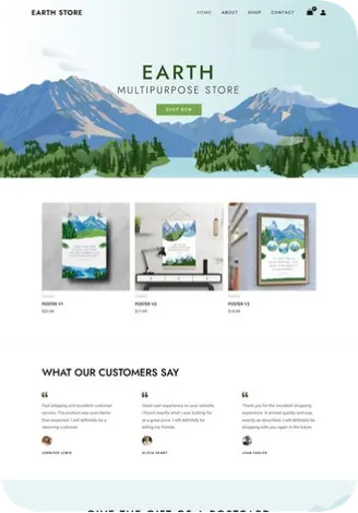 Website design: earth