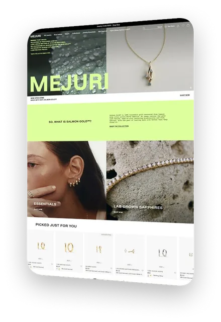 Website design: mejuri