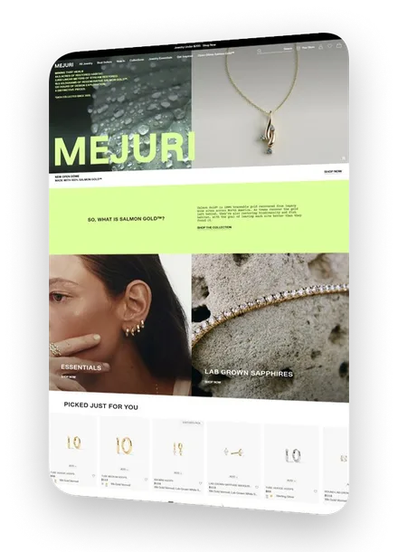 Website design: mejuri