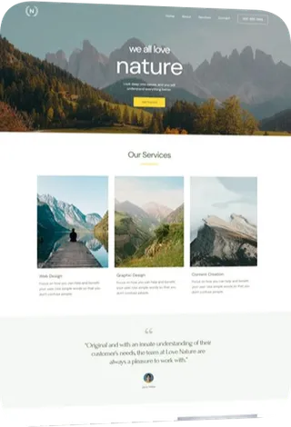 Website design: nature