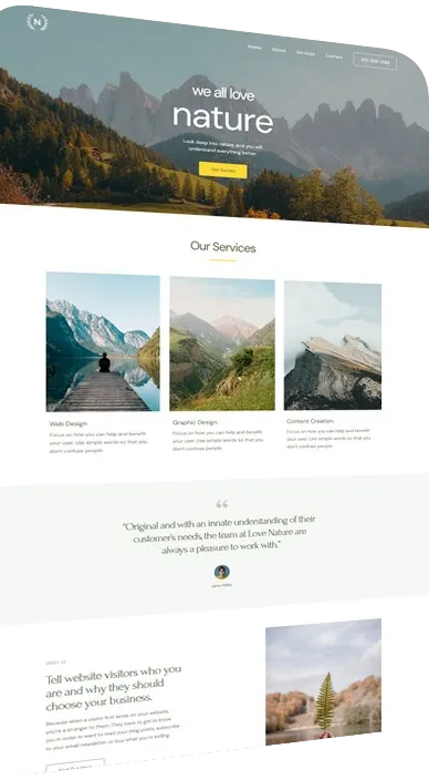 Website design: nature