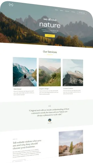 Website design: nature