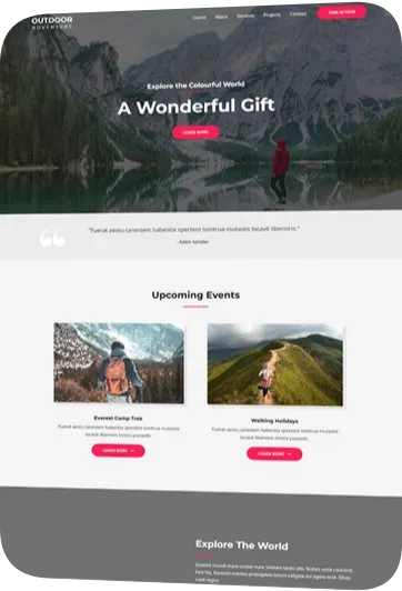 Website design: outdoor