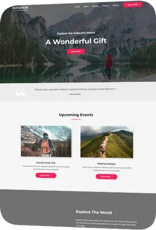 Website design: outdoor
