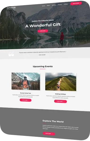 Website design: outdoor