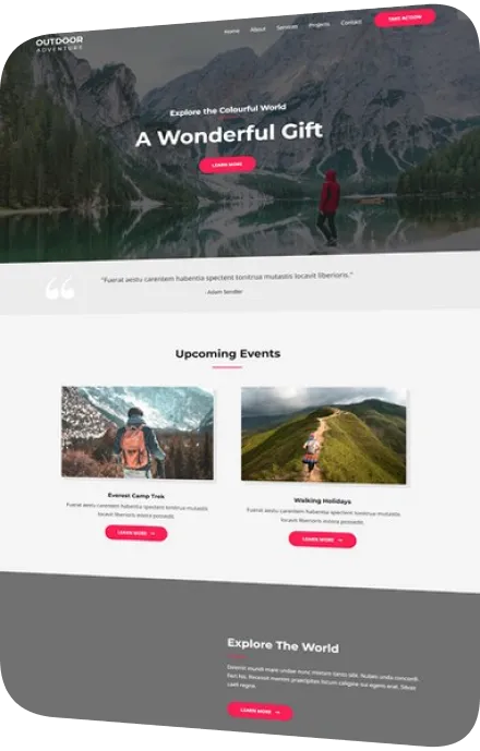 Website design: outdoor