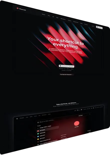 Website design: raycast