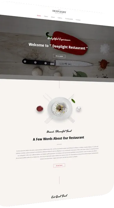 Website design: restaurant