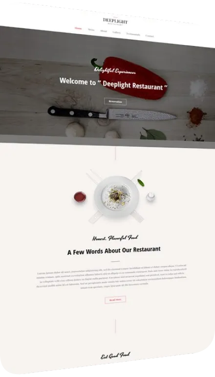 Website design: restaurant