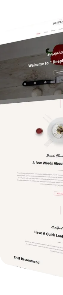 Website design: restaurant