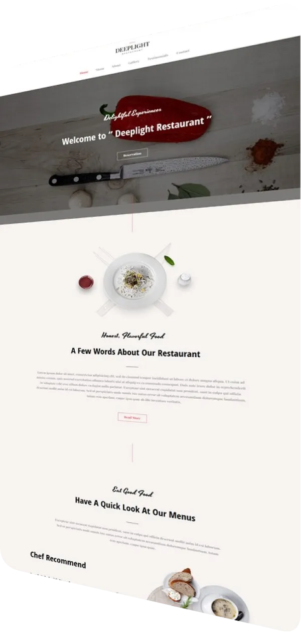 Website design: restaurant